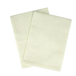 Serviette de table carrée coton blanc ivoire 44x44cm x2
