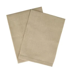 Serviette de table carrée coton beige taupe 44x44cm x2 < Gifi Best