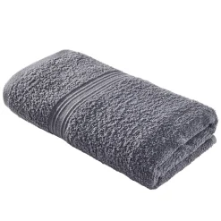 Serviette de toilette 50x90cm coton gris fusain < Gifi