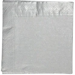 Serviette en papier argenté x 40