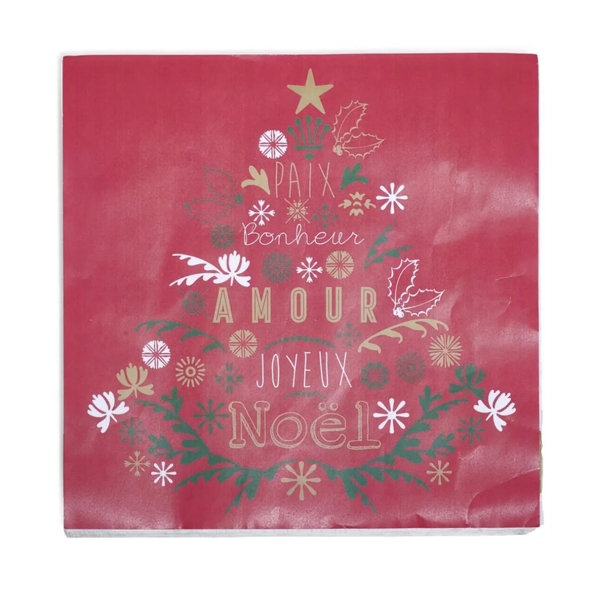 Serviette en papier design Noël rouge x 20 < Gifi Outlet