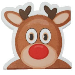 Serviette en papier forme renne de Noël x12 < Gifi