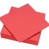 Serviette en papier microgaufré Tex Touch 2 plis uni rouge x50