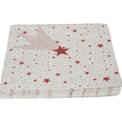 Serviette en papier motif étoile filante rouge x 20
