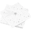 Serviette en papier motif étoile et flocon argenté x 20 < Gifi Online