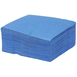 Serviette en papier ouate bleu 2 plis 33x33cm x100