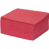 Serviette en papier ouate rouge 2 plis 33x33cm x100
