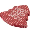Serviette en papier X20 pcs forme sapin imprimé "HoHoHo" 16X16 cm rouge < Gifi Online