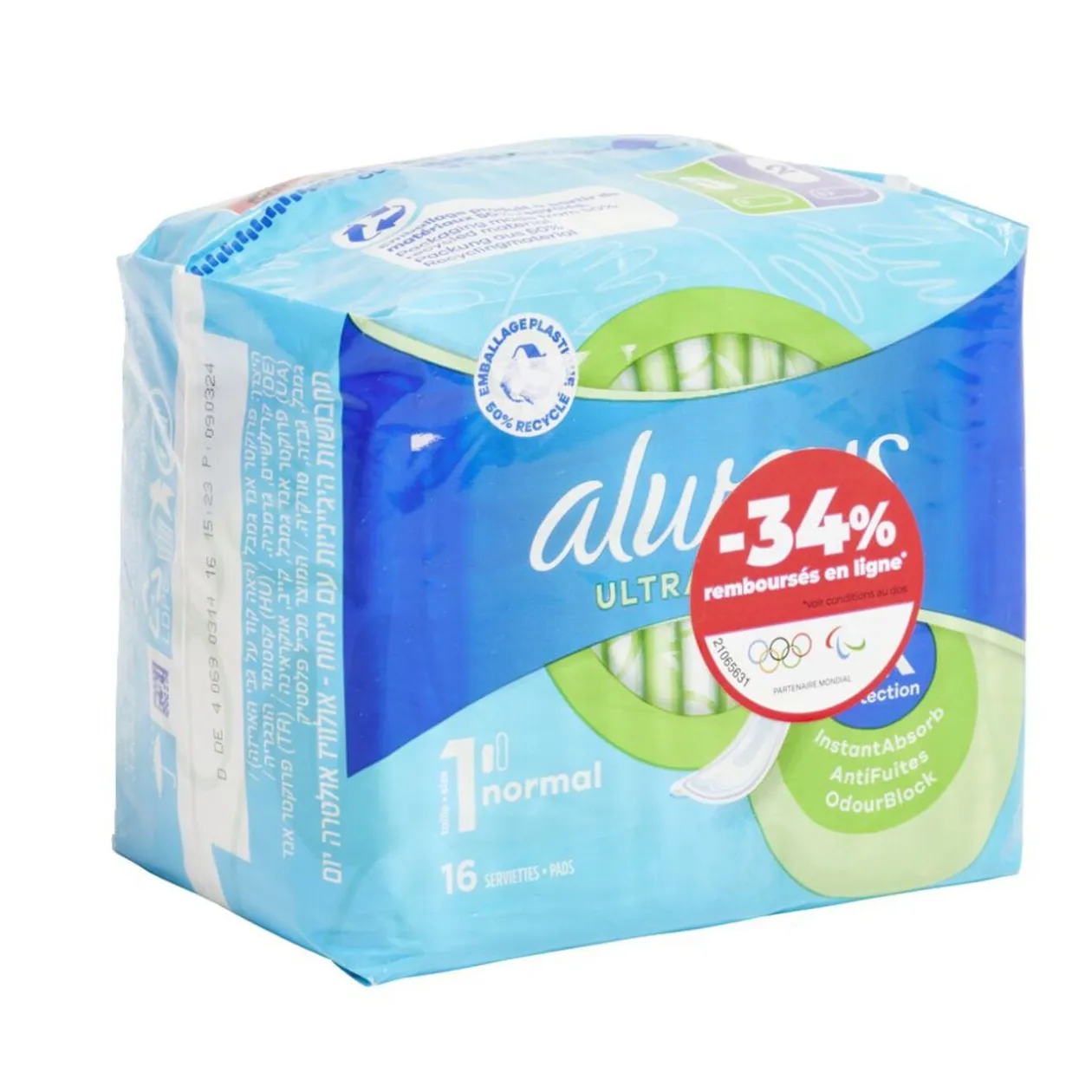 Serviette hygiénique x16 Always ultra jour normal
