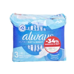 Serviette hygiénique x10 avec ailettes Always ultra jour et nuit < Gifi
