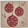 Serviette jetable beige et rouge x20 < Gifi
