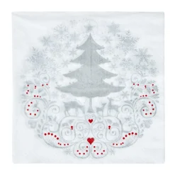 Serviette jetable motif sapin givré x20
