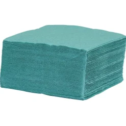Serviette jetable 25x25 cm uni vert émeraude x40
