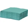 Serviette jetable 33x33 cm uni vert émeraude x50