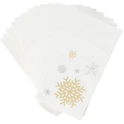 Serviette kangourou en papier motif flocon de neige x20 < Gifi Outlet
