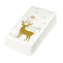 Serviette kangourou en papier motif flocon de neige x20 < Gifi Outlet