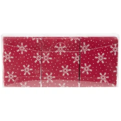 Serviette origami en papier rouge x12