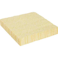 Serviette papier motif géométrique blanc et jaune 33x33cm 3 plis x20