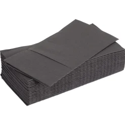 Serviette range couverts 40cm noir x20
