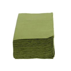 Serviette range couverts 40cm vert olive x20 < Gifi Outlet