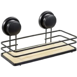 Serviteur de douche métal noir bambou < Gifi Best
