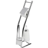 Serviteur WC métal gris avec brosse
