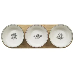 Set apéritif coupelle porcelaine x3 et support bambou < Gifi Clearance