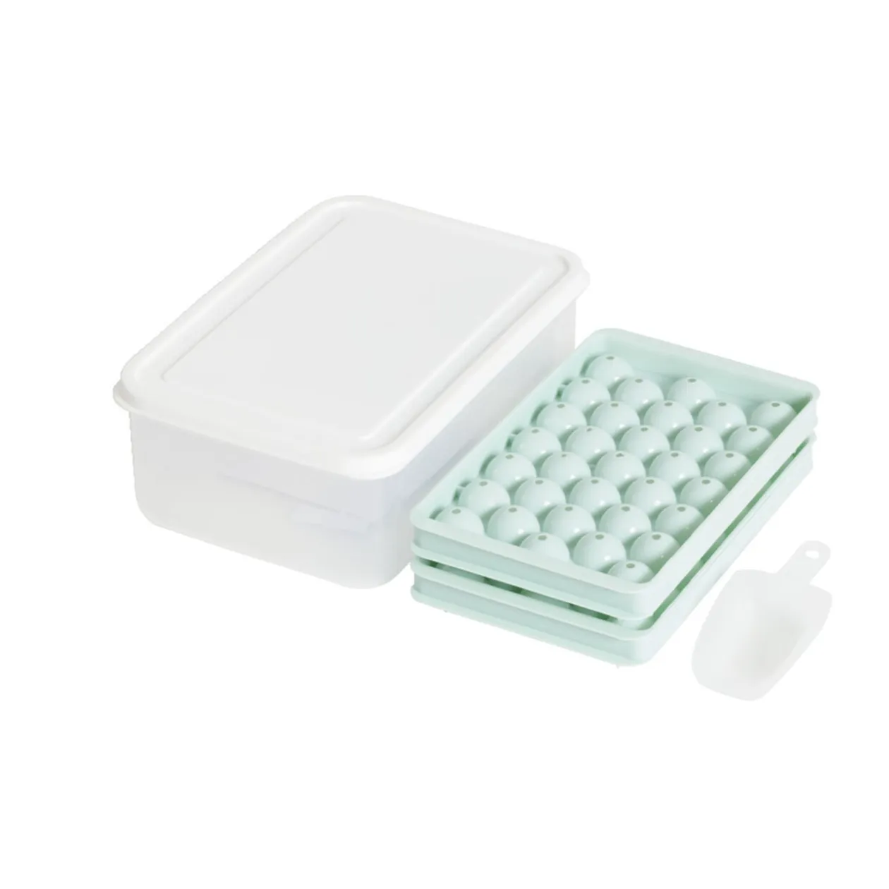 Set bac à glaçons x2 avec pelle et boîte 22x15xH8,5cm