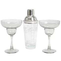 Set à cocktail 2 verres à pied 270ml margarita et 1 shaker 420ml < Gifi Hot