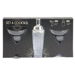 Set à cocktail 2 verres à pied 270ml margarita et 1 shaker 420ml < Gifi Hot