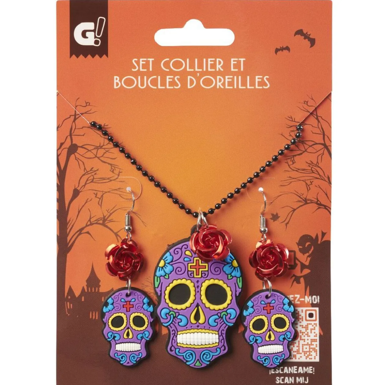 Set collier et boucles d'oreilles x2