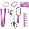 Set d'accessoires de coiffeuse 7 pièces avec trousse plastique rose < Gifi Best