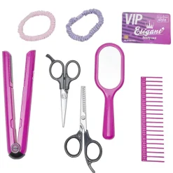 Set d'accessoires de coiffeuse 7 pièces avec trousse plastique rose < Gifi Best