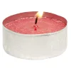 Set de 12 bougies chauffe-plats Rouge