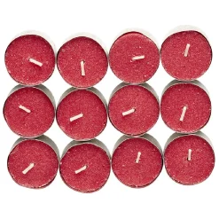 Set de 12 bougies chauffe-plats Rouge