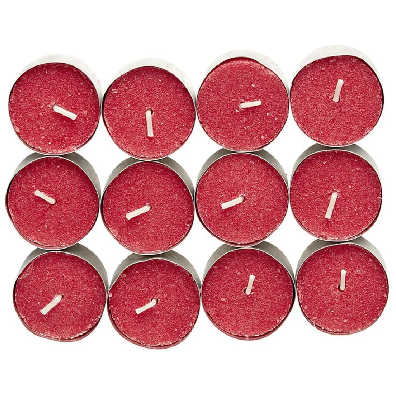Set de 12 bougies chauffe-plats Rouge