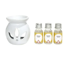Set de brûleur et 3 huiles essentielles - 4 parfums