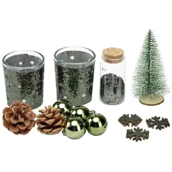 Set de décoration de table Noël vert