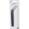 Set de 4 pailles en inox avec 1 goupillon