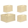 Set de 4 panières tissu bouclette blanc 2 tailles 36x16xH26cm et 23x16xH14cm < Gifi Clearance