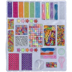 Set de perles enfant DIY avec fils création bijoux 18,5x22,5cm < Gifi