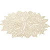 Set de table ajouré motif végétal Noël PVC Ø40 cm jaune doré < Gifi Sale