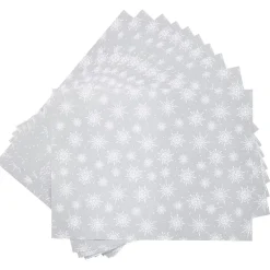 Set de table argenté décor blanc x10 < Gifi New