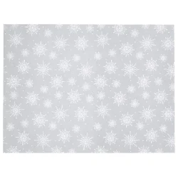 Set de table argenté décor blanc x10 < Gifi New