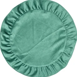 Set de table en velours bord volanté Ø38 cm vert < Gifi Sale