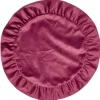 Set de table en velours bord volanté Ø38 cm rouge