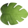 Set de table forme feuille Monstera caoutchouc vert 48x37cm < Gifi New