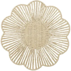 Set de table papier tressé forme fleur Ø38cm
