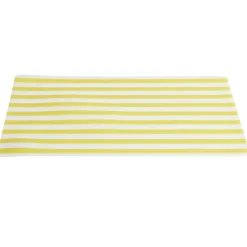 Set de table rectangulaire bayadère jaune et blanc 28,5x43,5cm