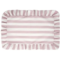 Set de table rectangulaire bord à volant motif rayure polycoton 30x45cm (3 modèles) < Gifi